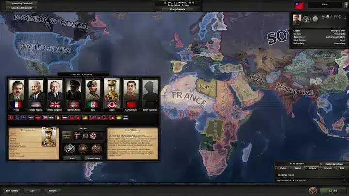 Hearts of Iron IV screen jeu PC